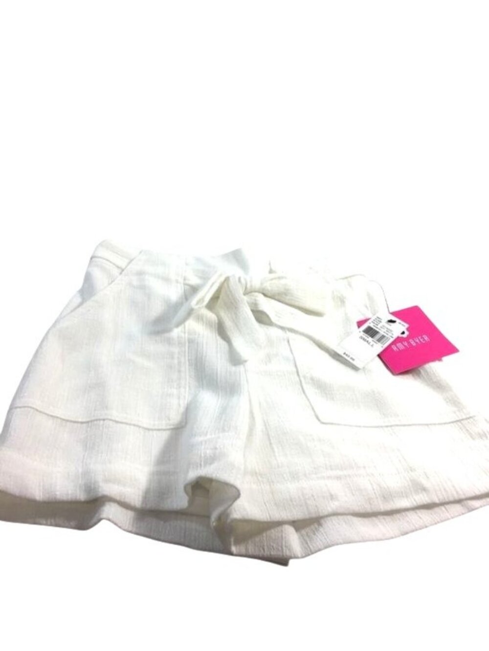 Amy Byer Girls Shorts White Size S 7-8 NWT